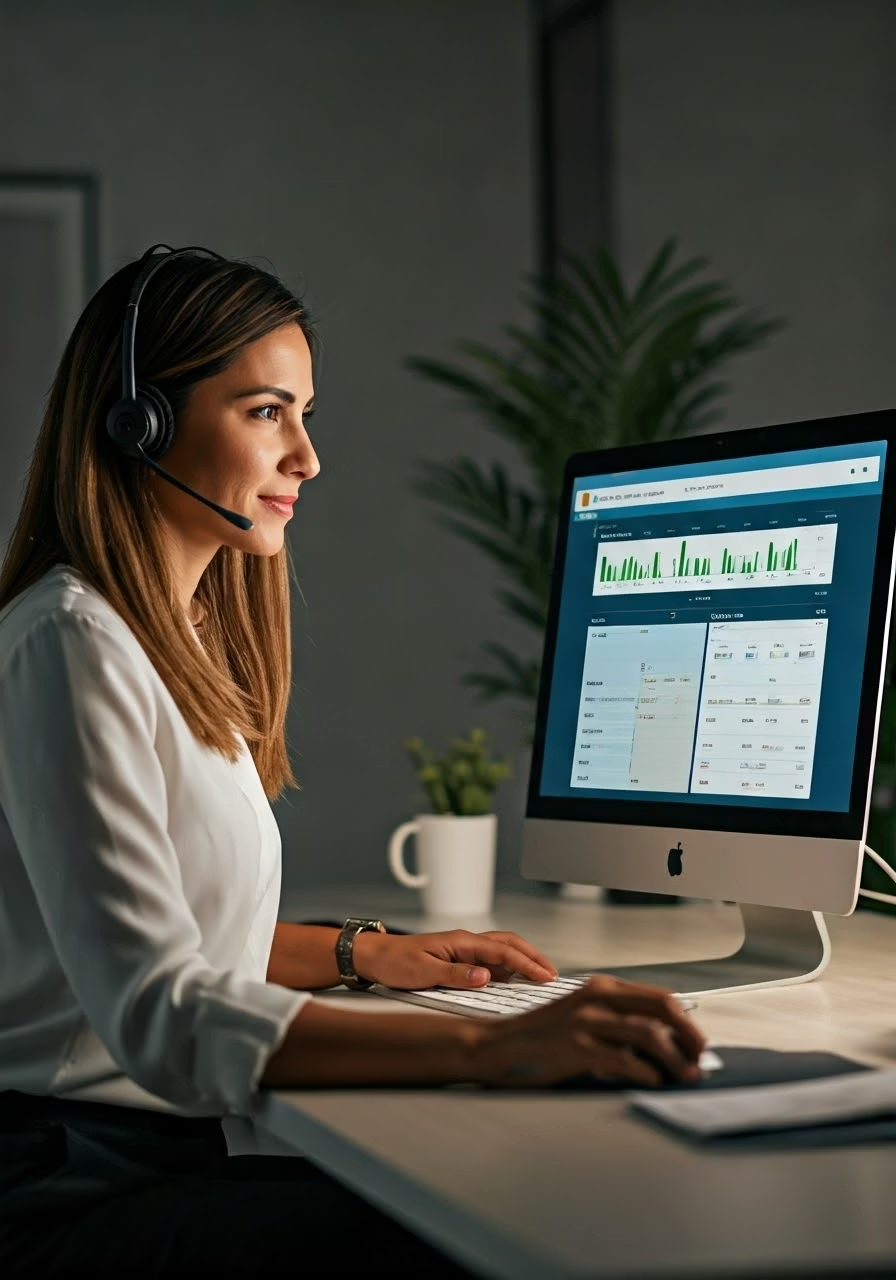 Operadora con headset